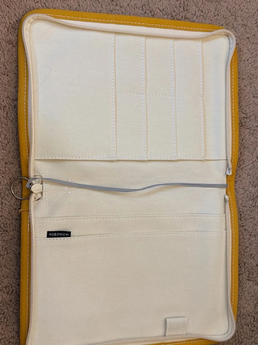 Hobonichi A5 Tembea cover in cream and yellow